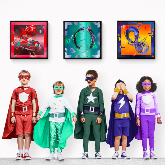 ComicCon vibes from San Diego contemporary abstract artist Michael Carini of the hot and trending Carini Arts