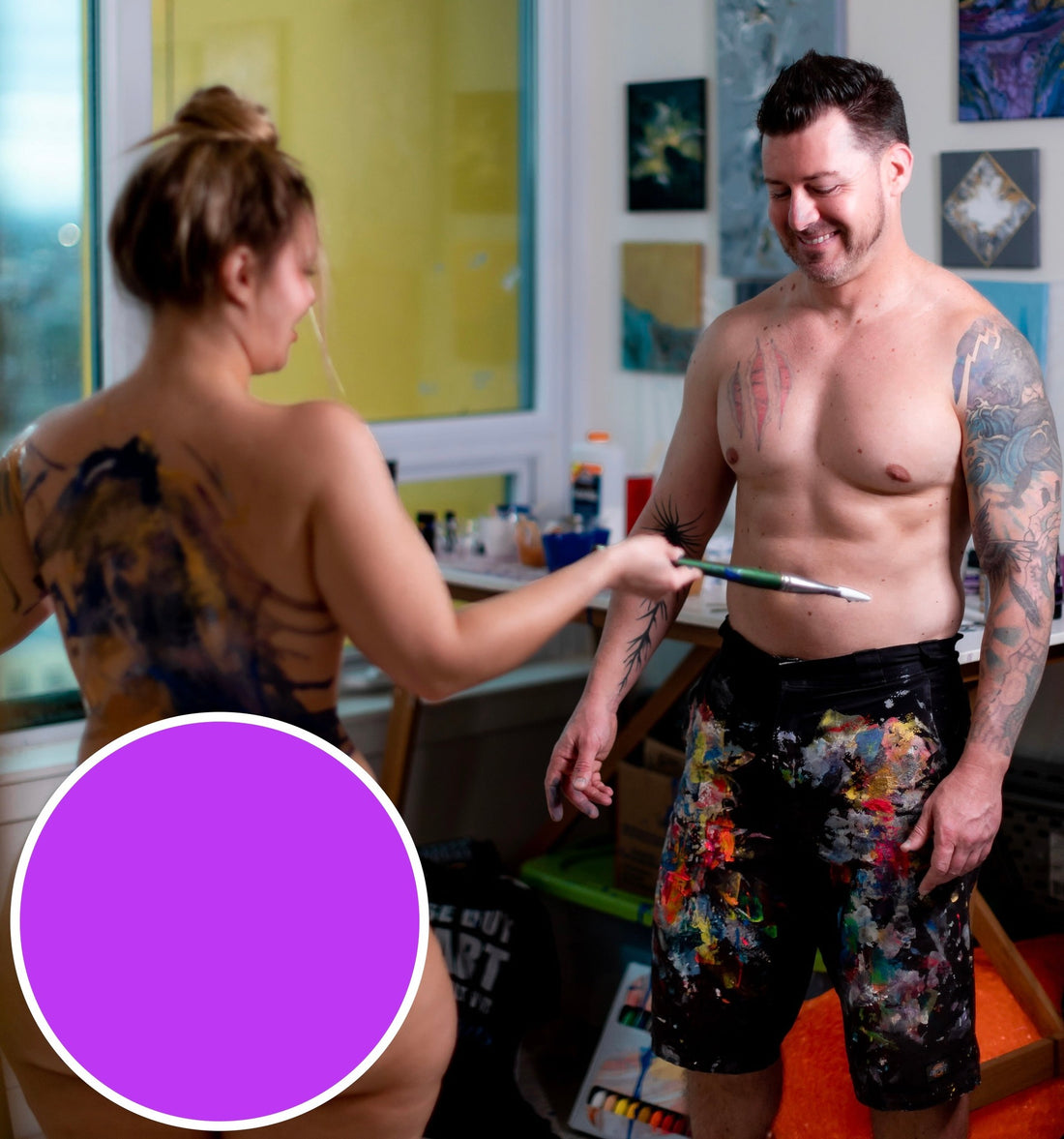 Colors of Autumn body painting shoot with Michael Carini