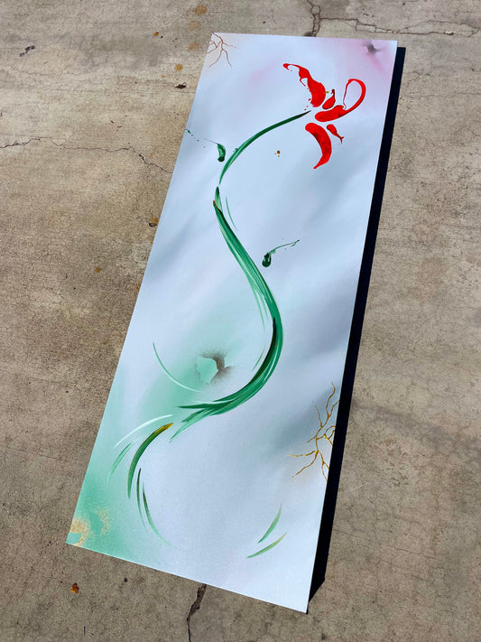 The Rose That Grew From Concrete is an homage to Tupac painting by Michael Carini of Carini Arts