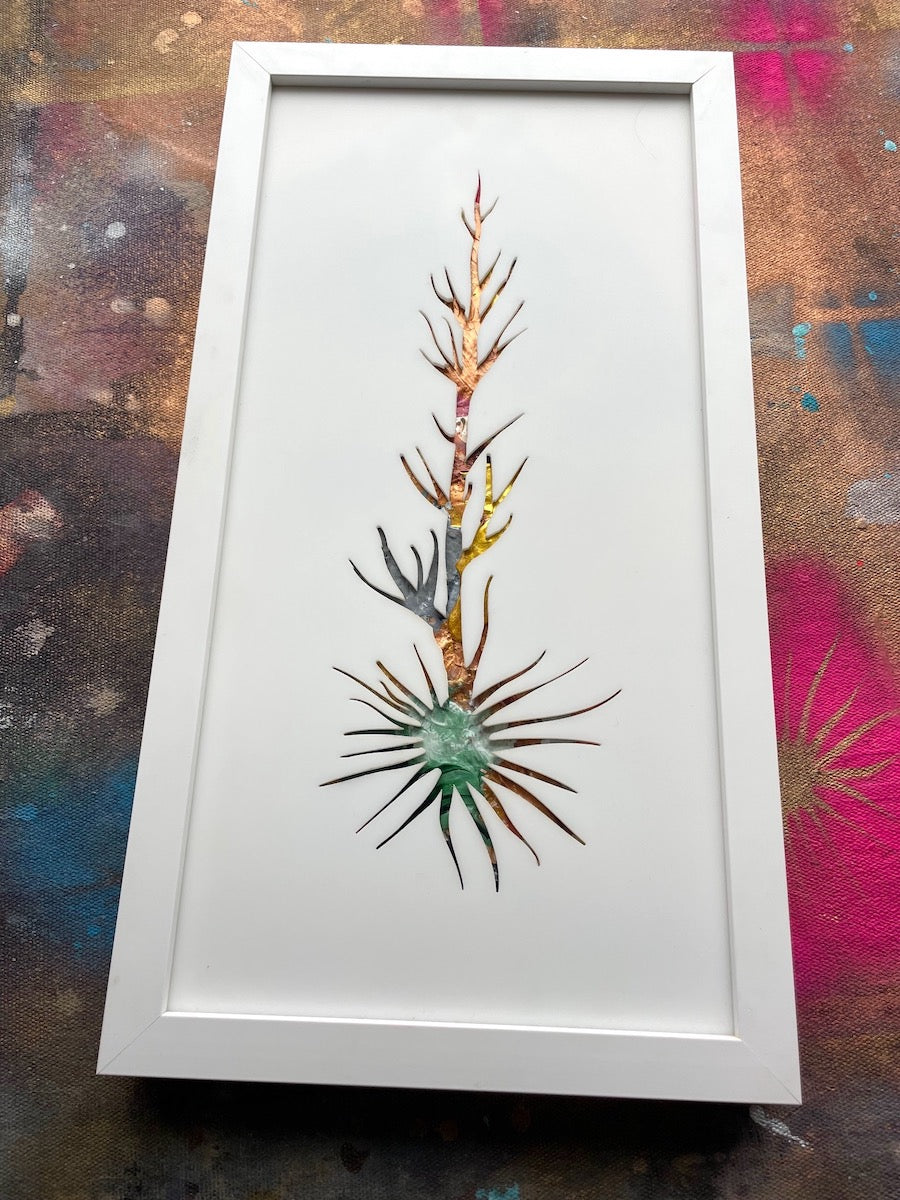 Michael Carini signature acrylic alchemy icon pieces from paint palettes