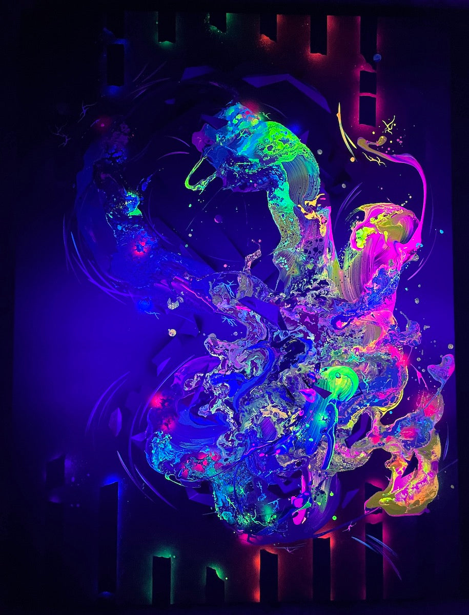 trippy and psychedelic art from festival artist Michael Carini of Carini Arts in Socal