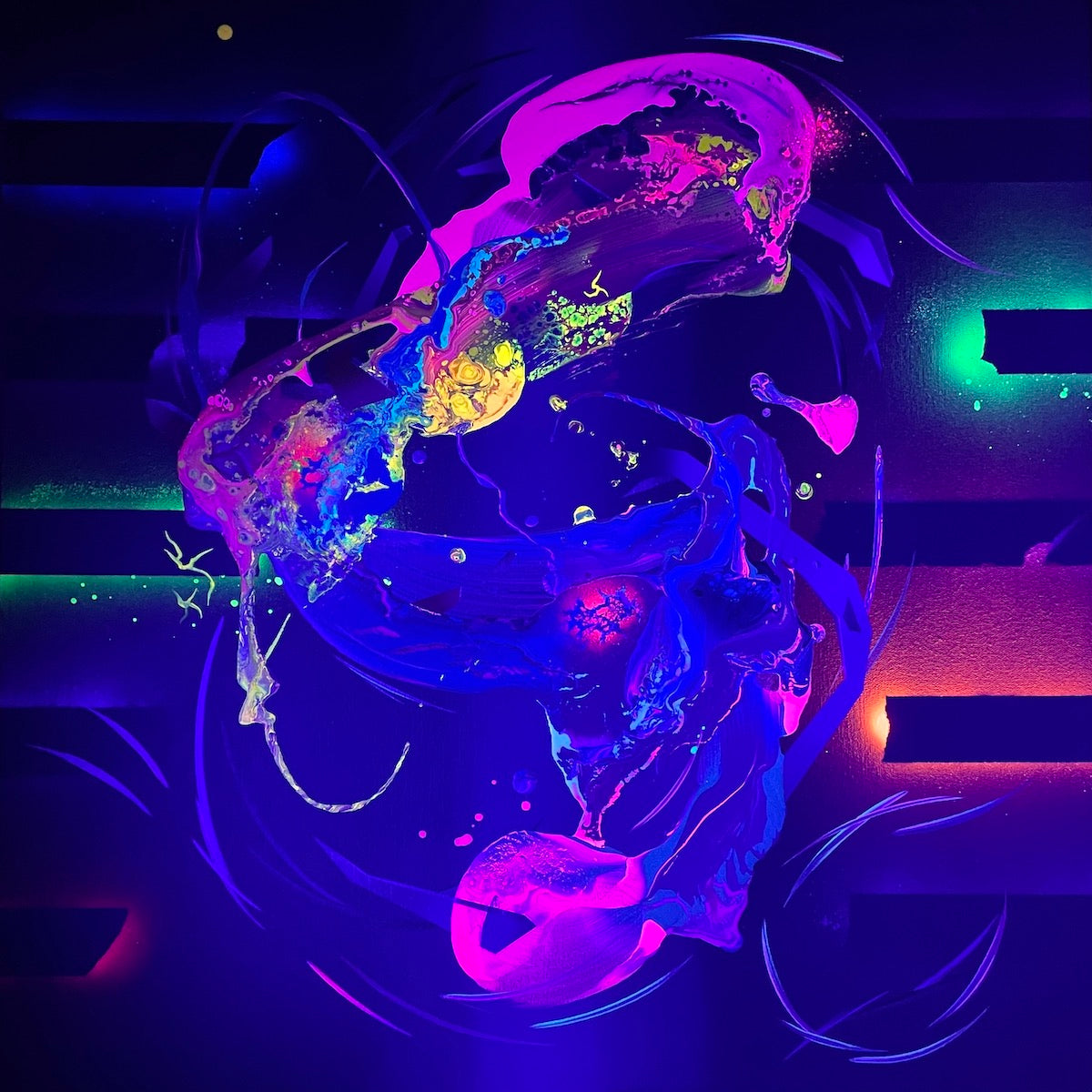 trippy festival art by Michael Carini of Carini Arts