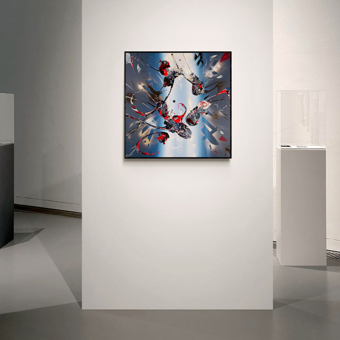 Beautiful abstract art inspired by Michael Carini's car crash in San Diego on 7/28/2023