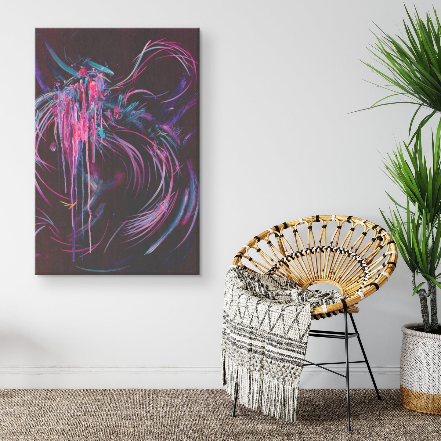 stunning angel painting by Michael Carini of Carini Arts