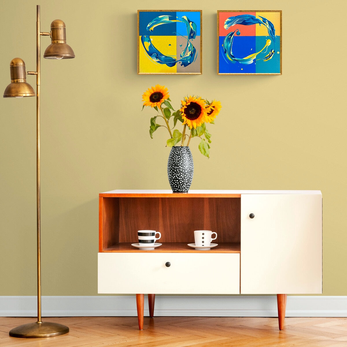 contemporary abstract art and interior design by Michael Carini of Carini Arts in Palm Springs