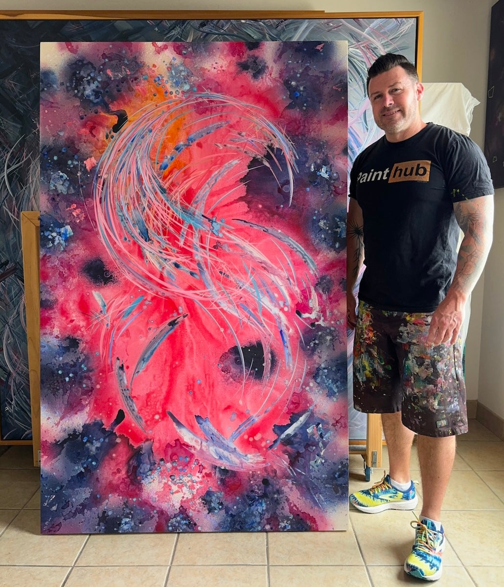 stunning abstract art by Michael Carini dedicated to his missing friend Deanne Hastings