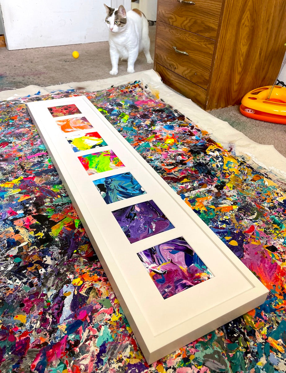 color chakra art and decor from Michael Carini and his Beautiful Accidents collection of palette art