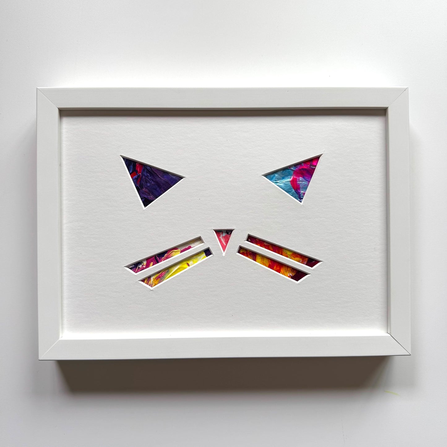 Carini Cool Cats. Art for cat lovers that's cat approved. Created from recycled paint palettes.