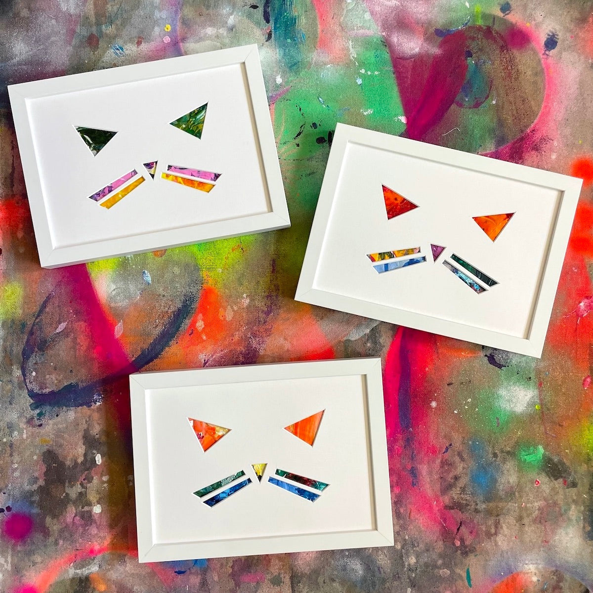 Carini Cool Cat paintings