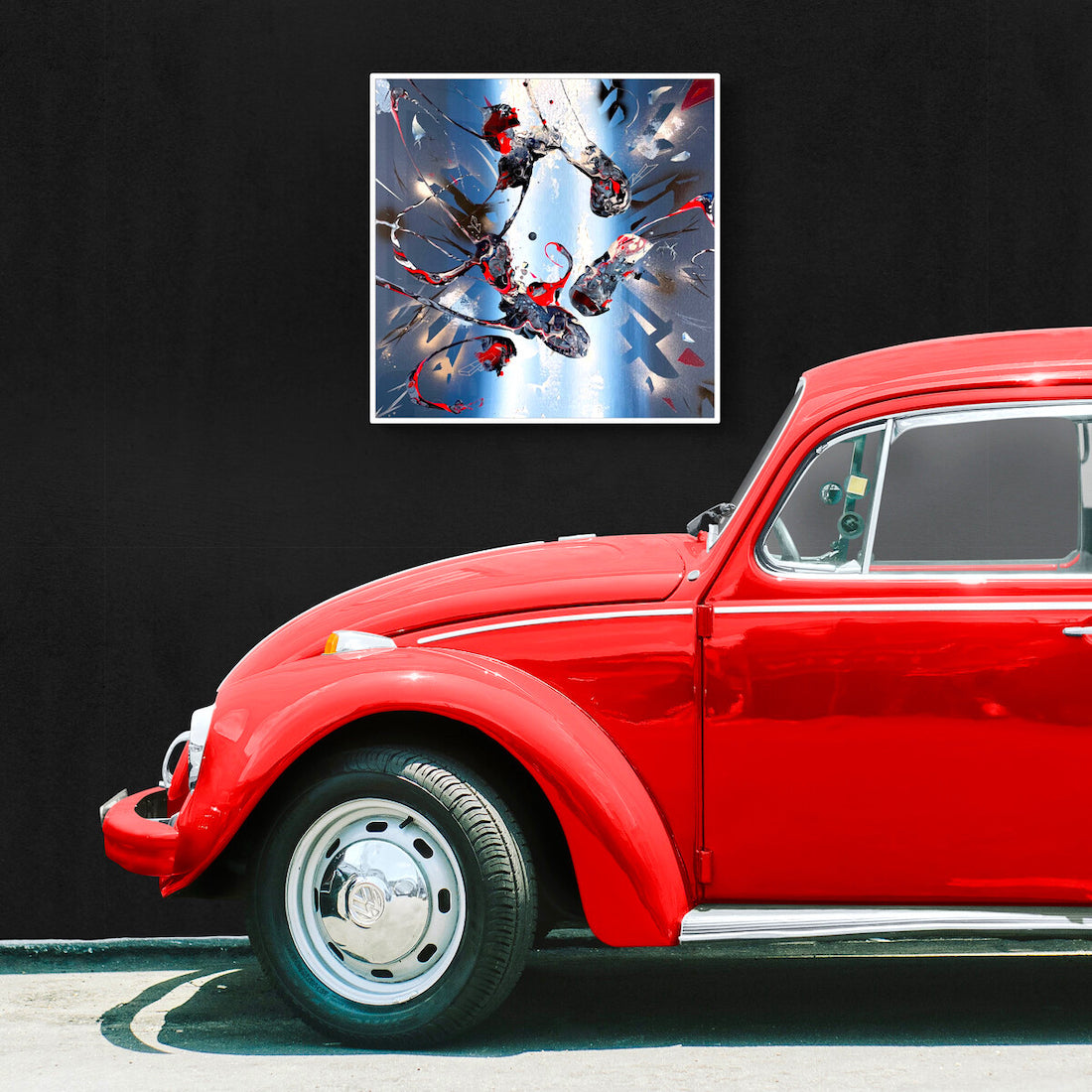 Michael Carini's car crash inspired painting following his traumatic accident