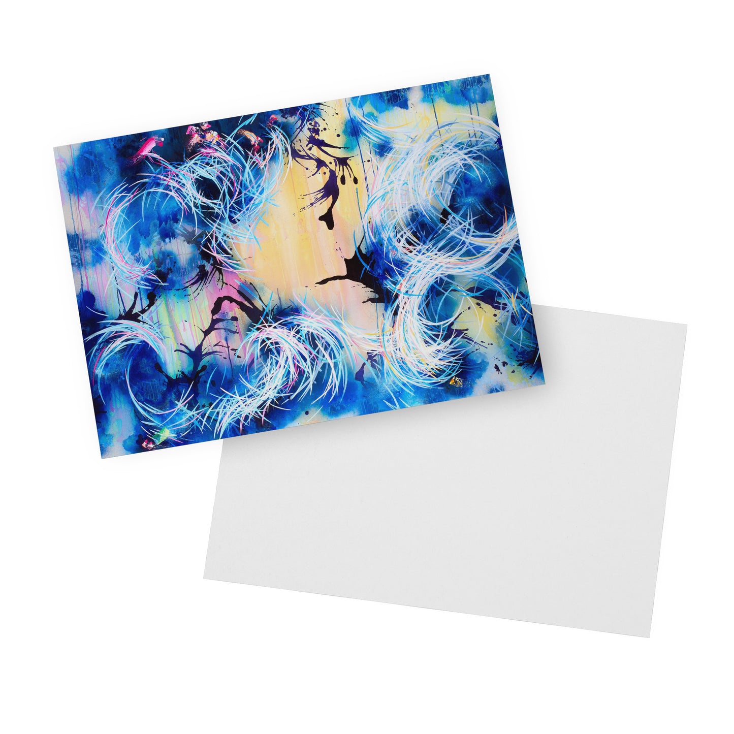 Falling Towards The Sky Greeting Cards