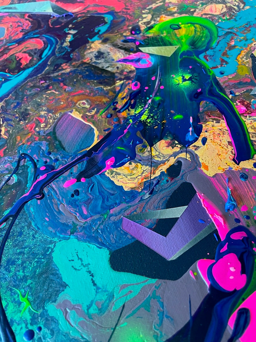 Michael Carini signature abstract art for sale
