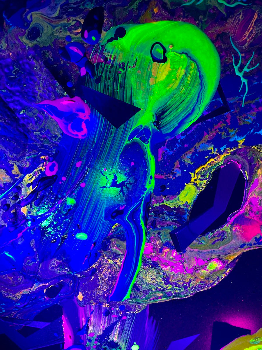 psychedelic abstract art by festival artist Michael Carini of Carini Arts in Southern California