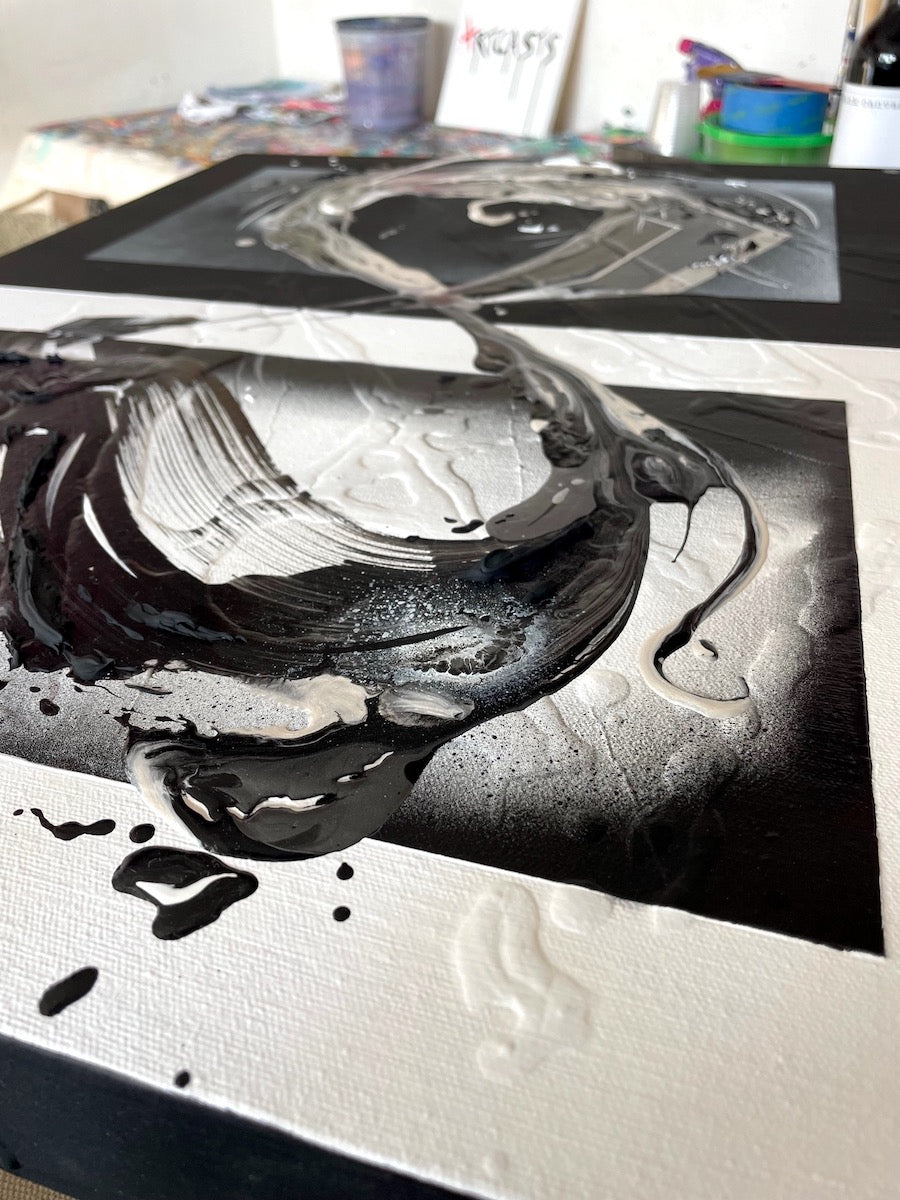 fluid painting techniques from Michael Carini