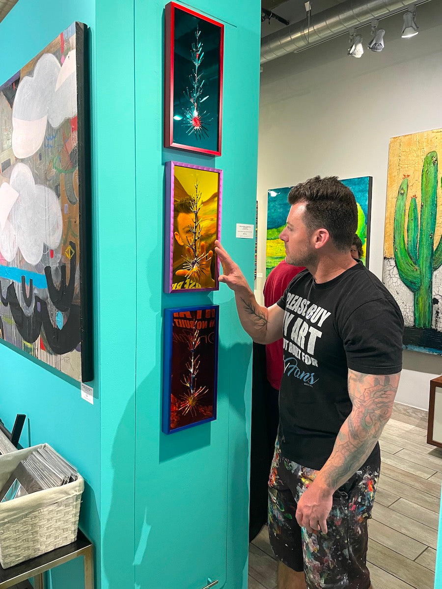 San Diego abstract artist Michael Carini of Carini Arts on display at Adelman Fine Art Gallery