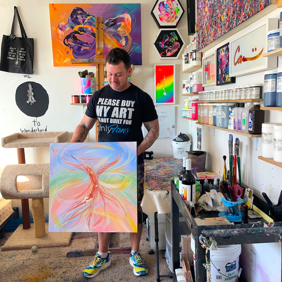 beautiful abstract art by gallery artist Michael Carini of Carini Arts