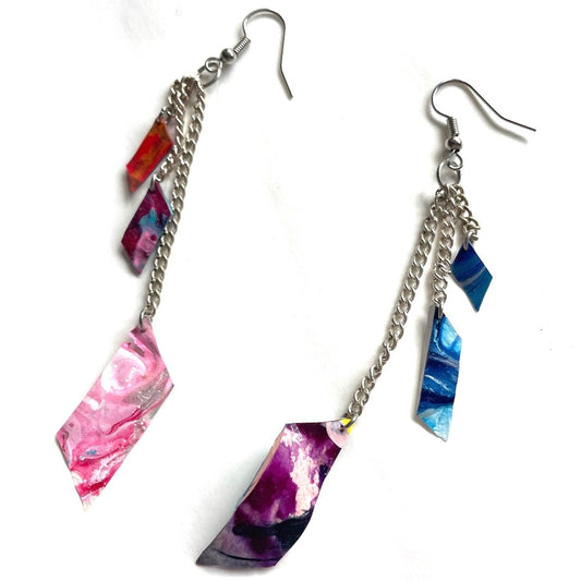 Michael Carini earrings made from recycled paint