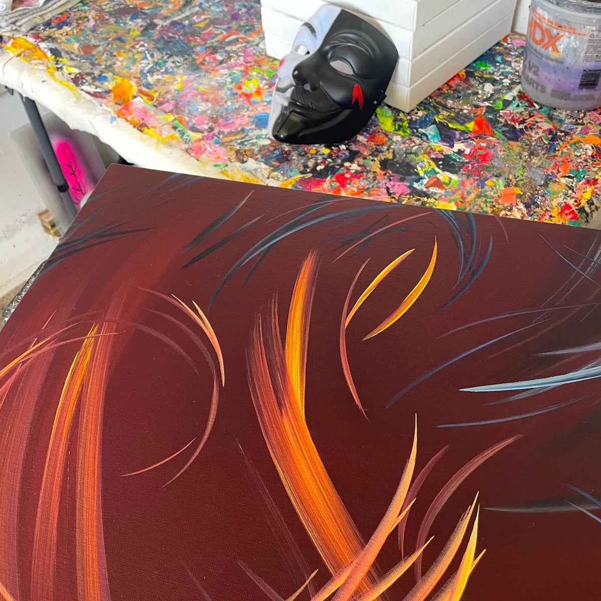 Acrylic abstract artist Michael Carini