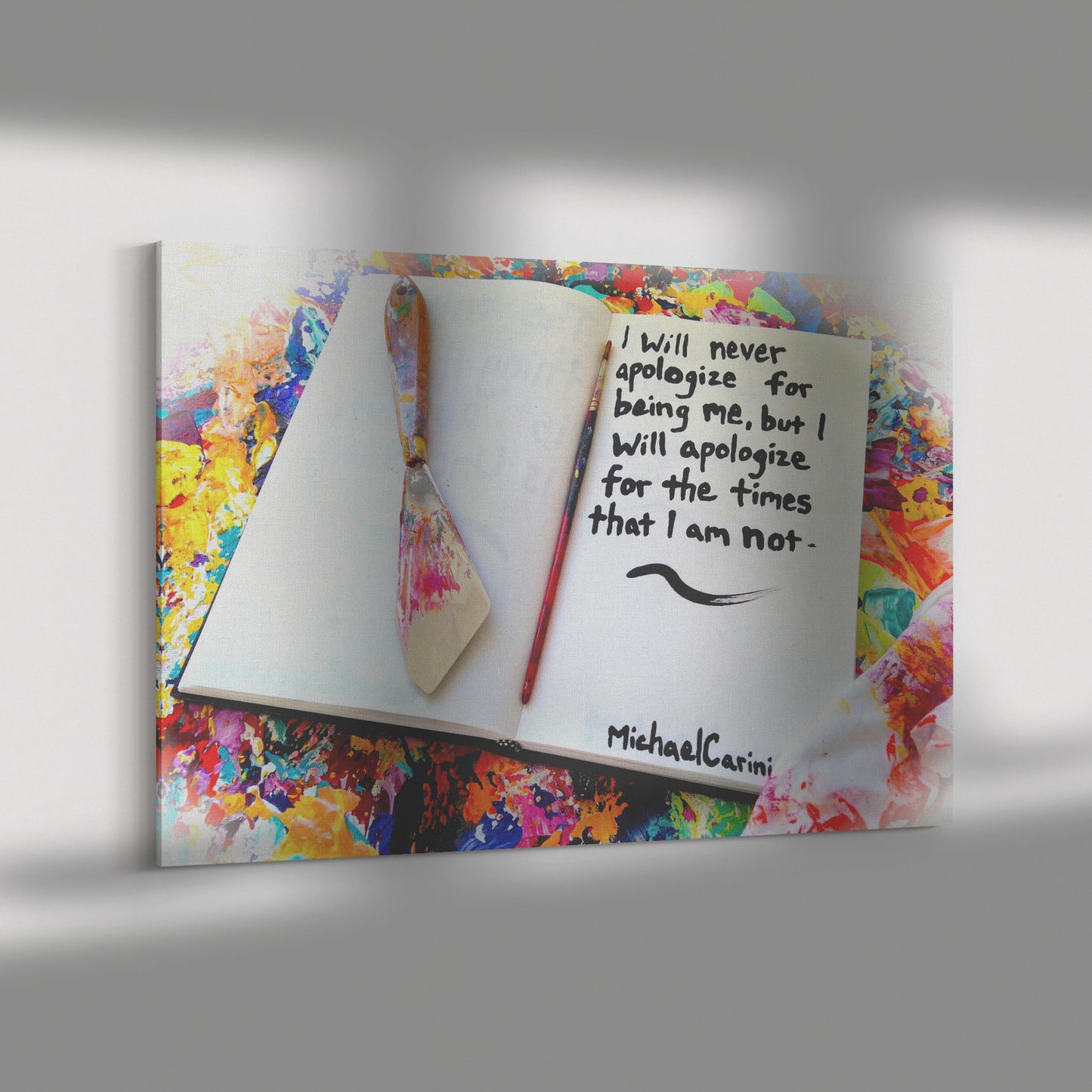 Michael Carini artist journal quotes and decor