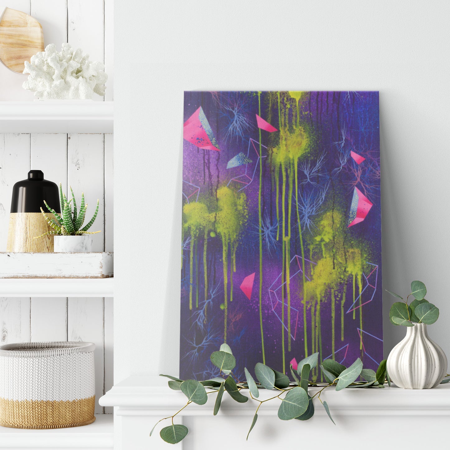 Michael Carini has a signature abstract painting style
