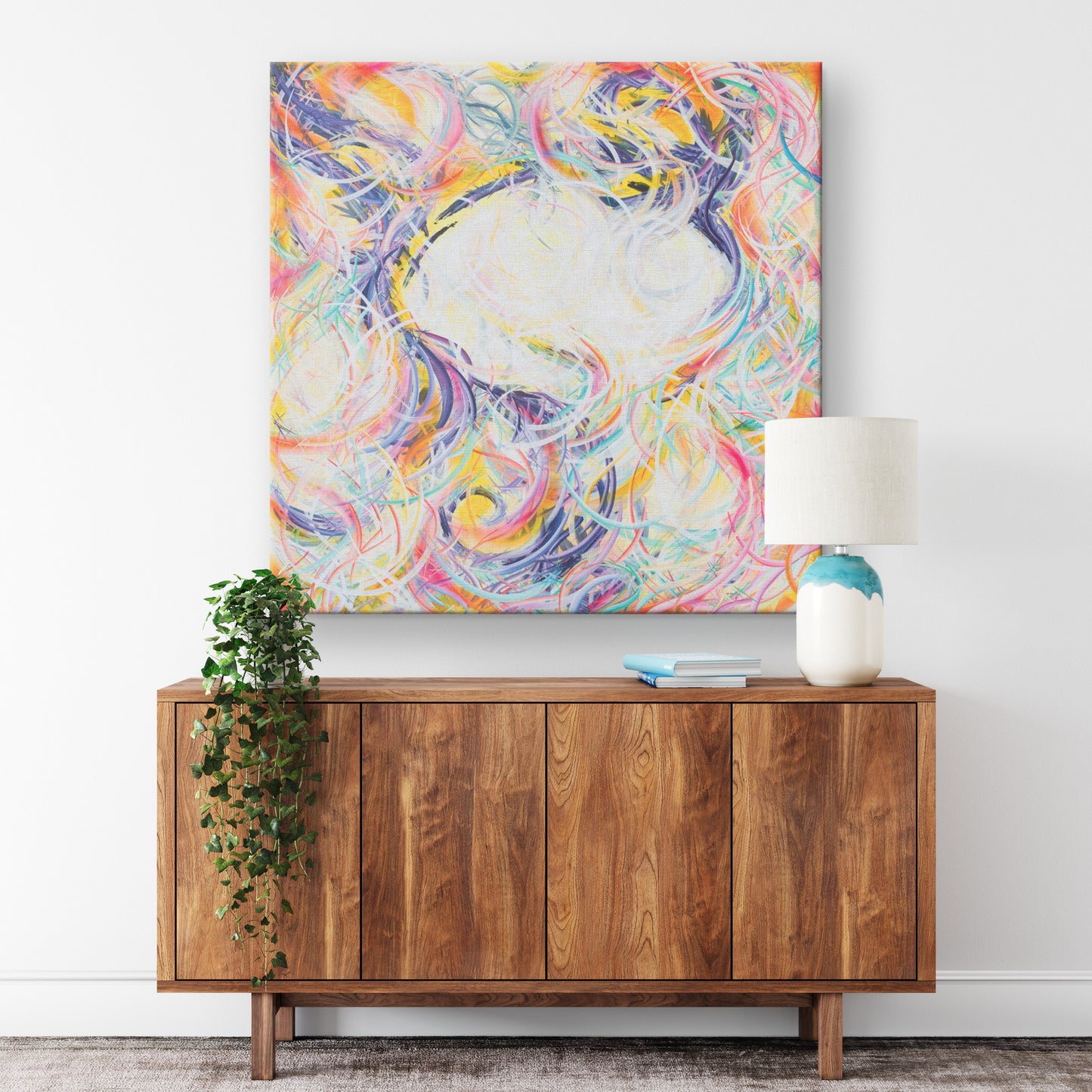 Artwork by LMU alumni Michael Carini of Carini Arts - this original painting currently hangs at Cathedral Catholic High School in Carmel Valley