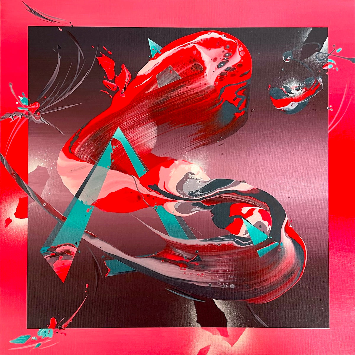 stunning contemporary abstract artwork by the Acrylic Alchemist Michael Carini of Carini Arts