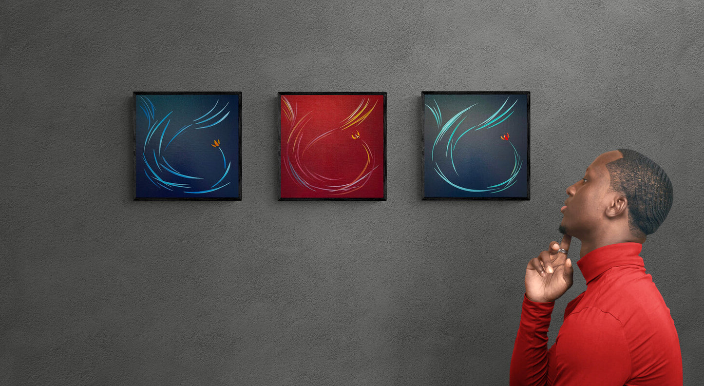 Michael Carini beautiful phoenix flower paintings will help you rise from the ashes