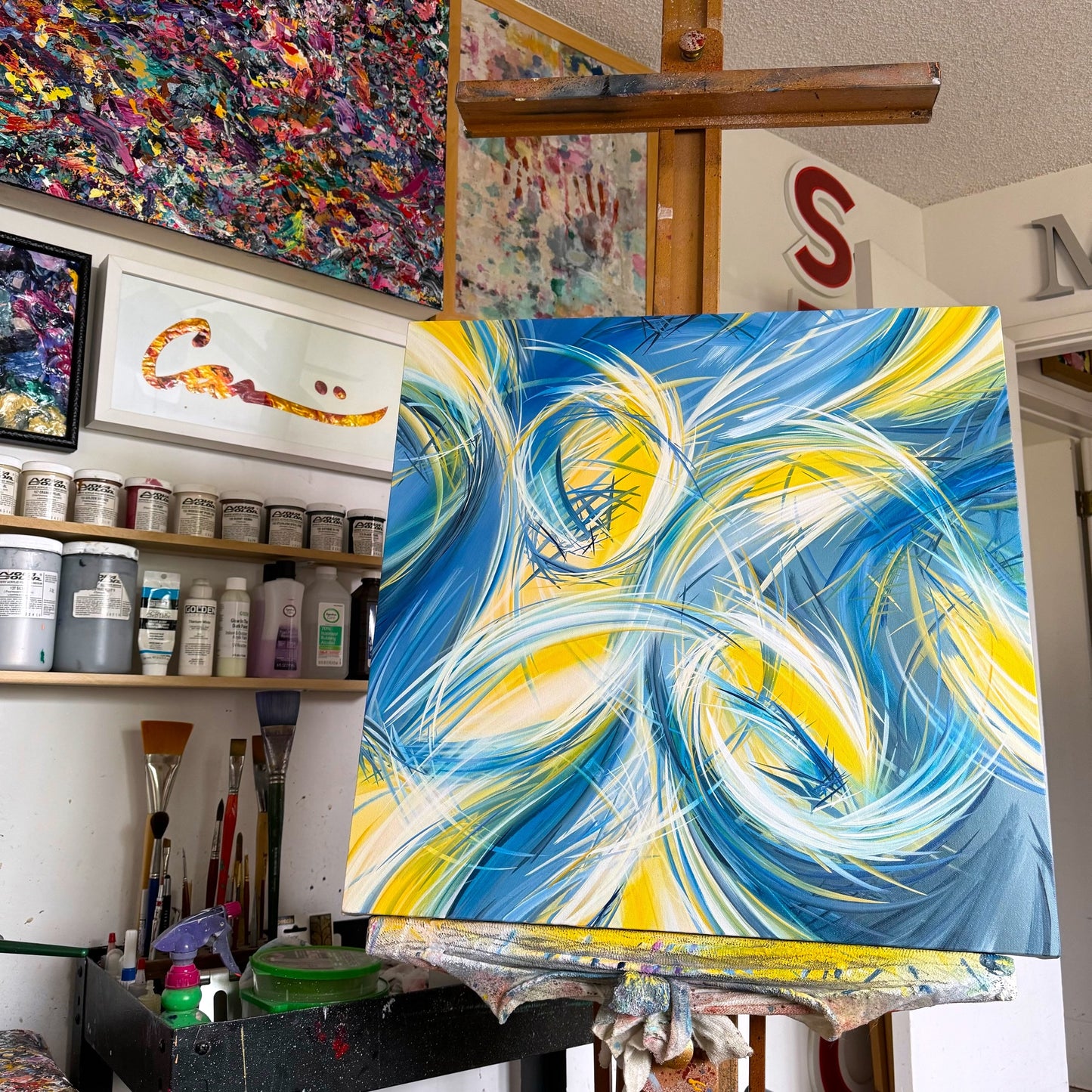 Michael Carini's unique contemporary abstract painting style