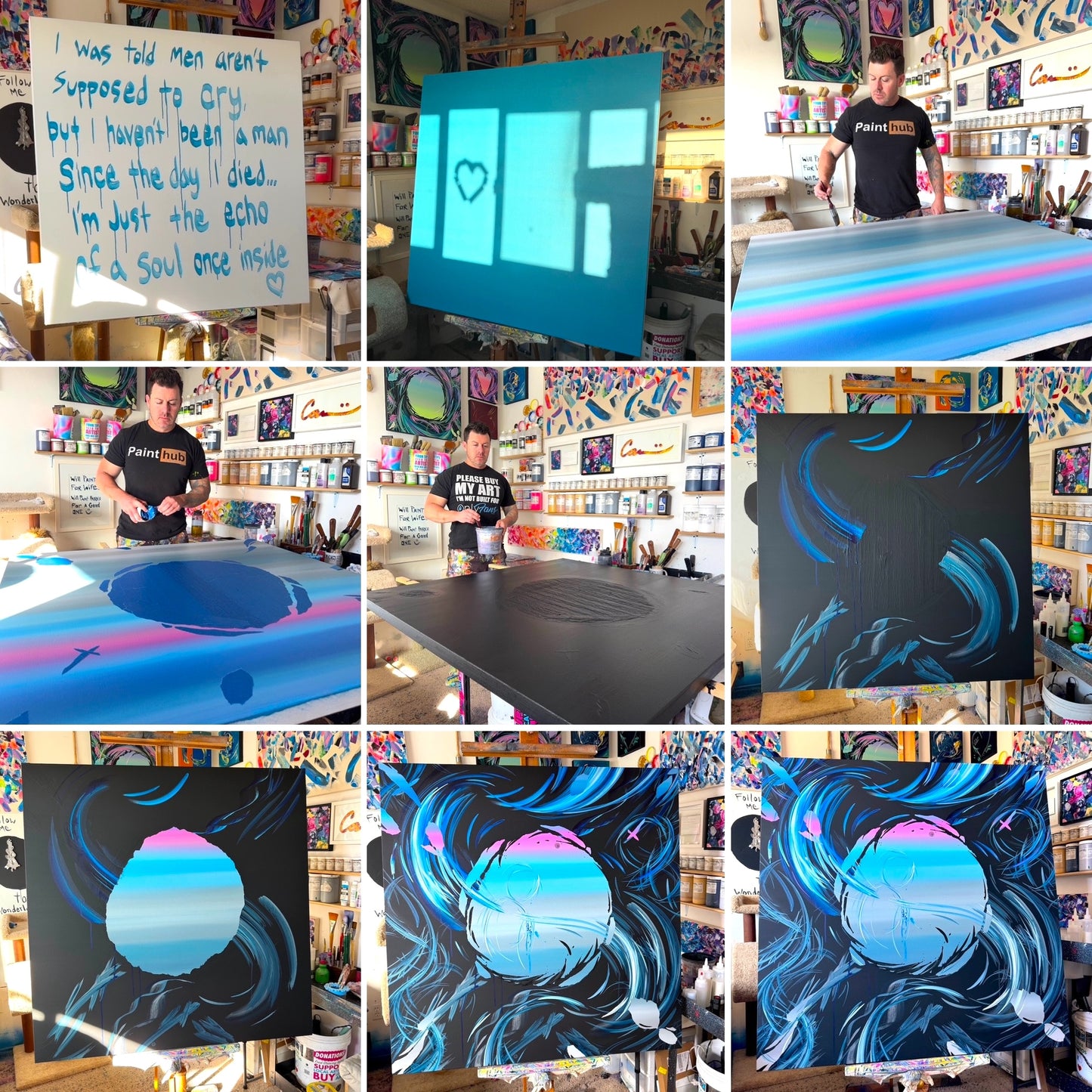 original abstract acrylic paintings and contemporary art by artist Michael Carini. Perfect art for your walls in Southern California.