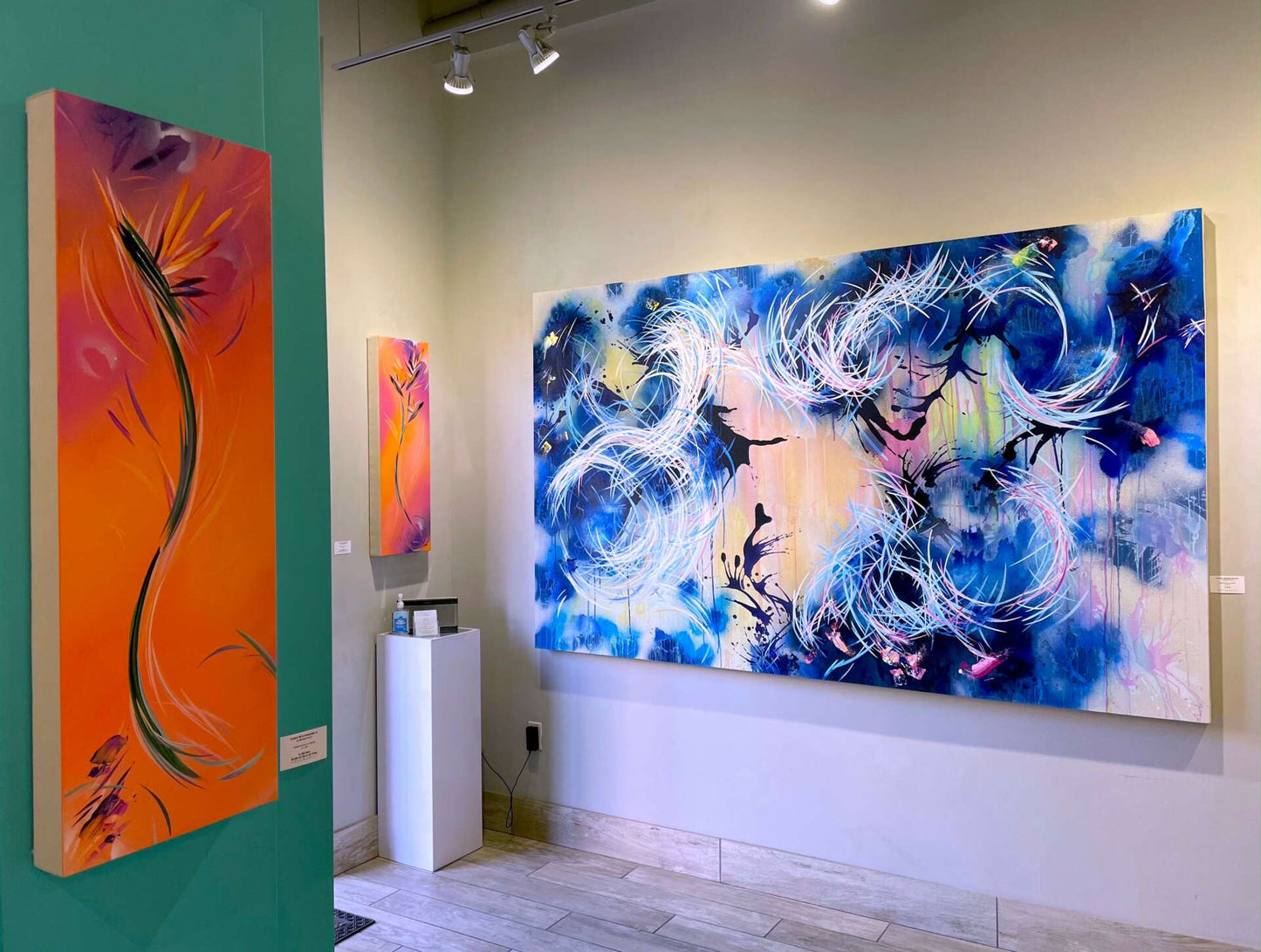 Michael Carini's beautiful abstract paintings on exhibit in San Diego art gallery Adelman Fine Art