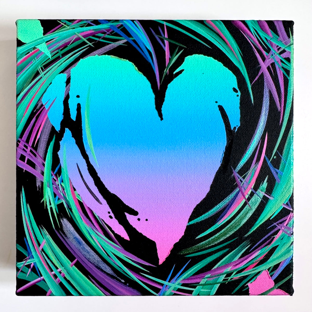 Beautiful heart art and decor. Original heart paintings by contemporary artist and abstract painter Michael Carini of Carini Arts in Laguna Beach.