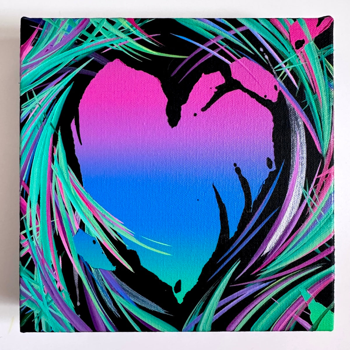 Beautiful heart art and decor. Original heart paintings by contemporary artist and abstract painter Michael Carini of Carini Arts in Beverly Hills.