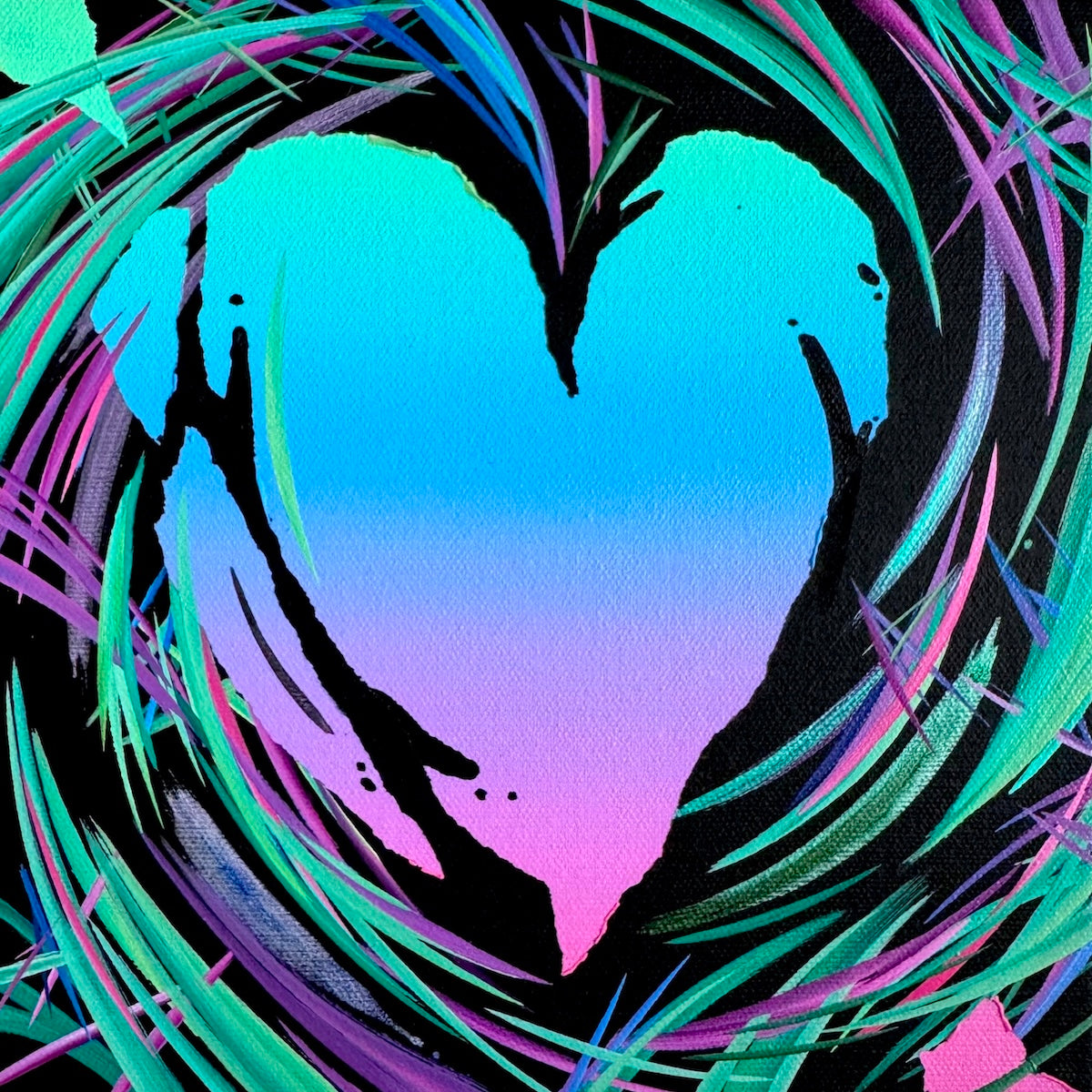 Beautiful heart art and decor. Original heart paintings by contemporary artist and abstract painter Michael Carini of Carini Arts in Palm Springs
