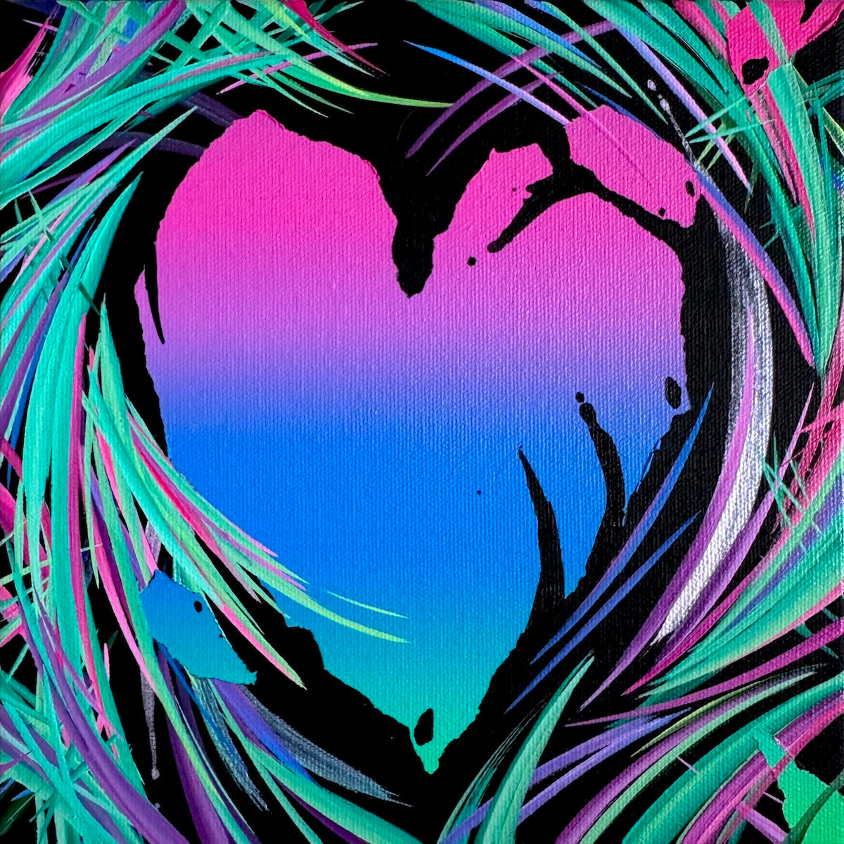 Beautiful heart art and decor. Original heart paintings by contemporary artist and abstract painter Michael Carini of Carini Arts in Coronado