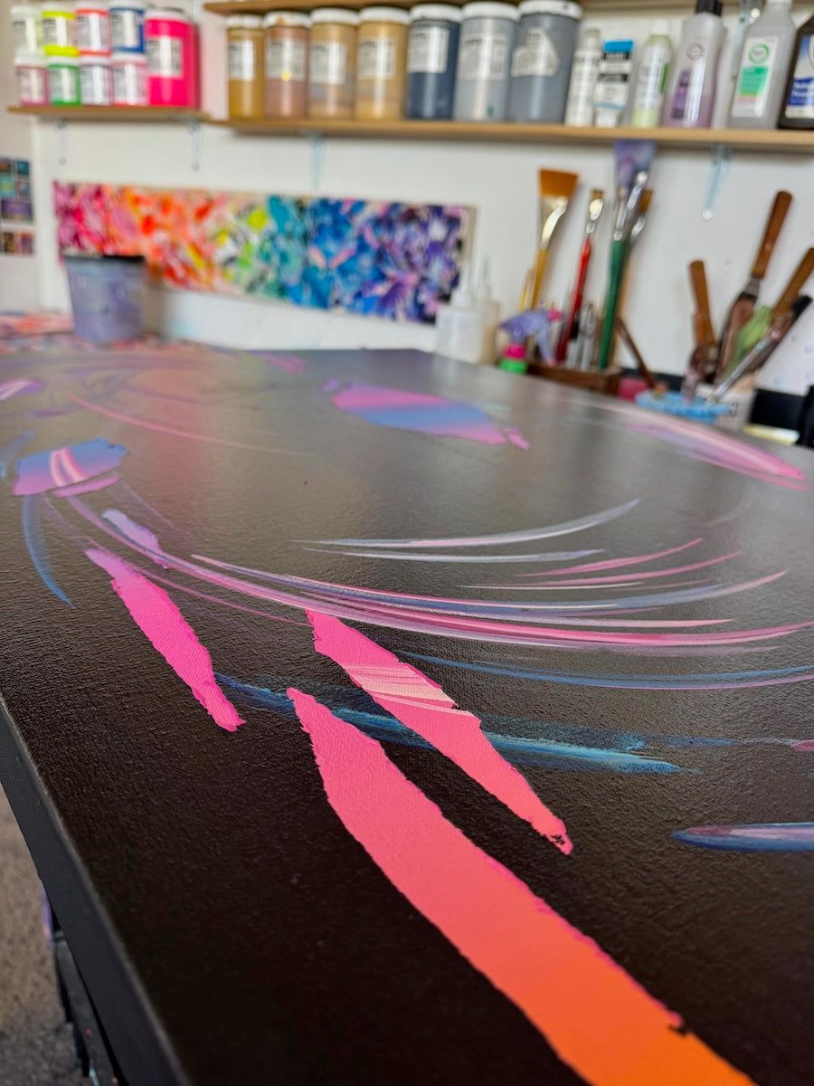 Stunning abstract artwork and contemporary fine art by Michael Carini of Carini Arts. Bold and expressive art for any space. Contemporary abstract paintings in Rancho Santa Fe.