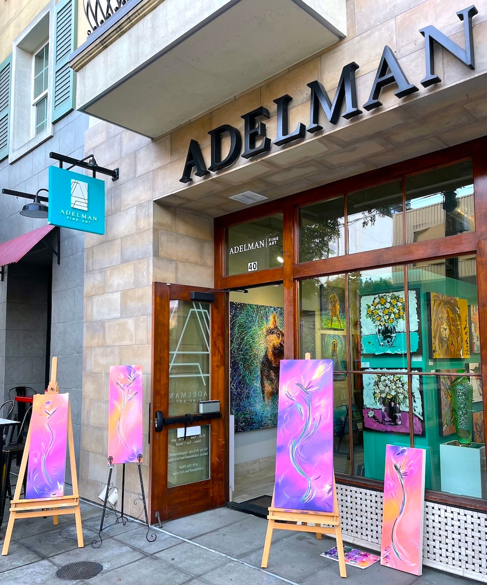 abstract flower paintings by contemporary artist Michael Carini of Carini Arts