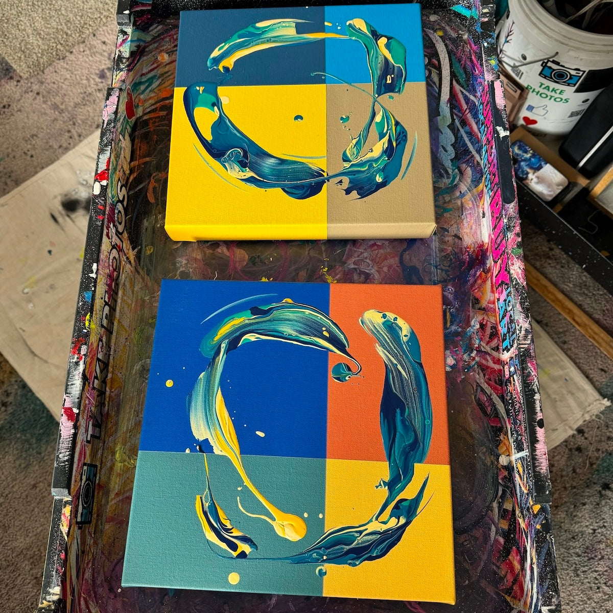 contemporary abstract art and interior design by Michael Carini of Carini Arts in San Diego