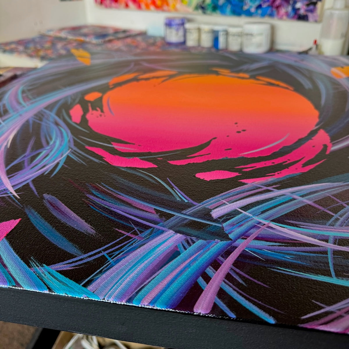 Contemporary abstract art by Michael Carini. Unique original abstract paintings by acrylic abstract artist Michael Carini in Hollywood, CA.
