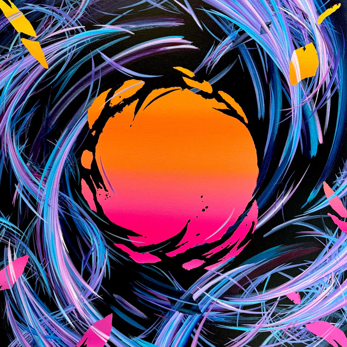 Contemporary abstract art by Michael Carini. Unique original abstract paintings by acrylic abstract artist Michael Carini in La Jolla.
