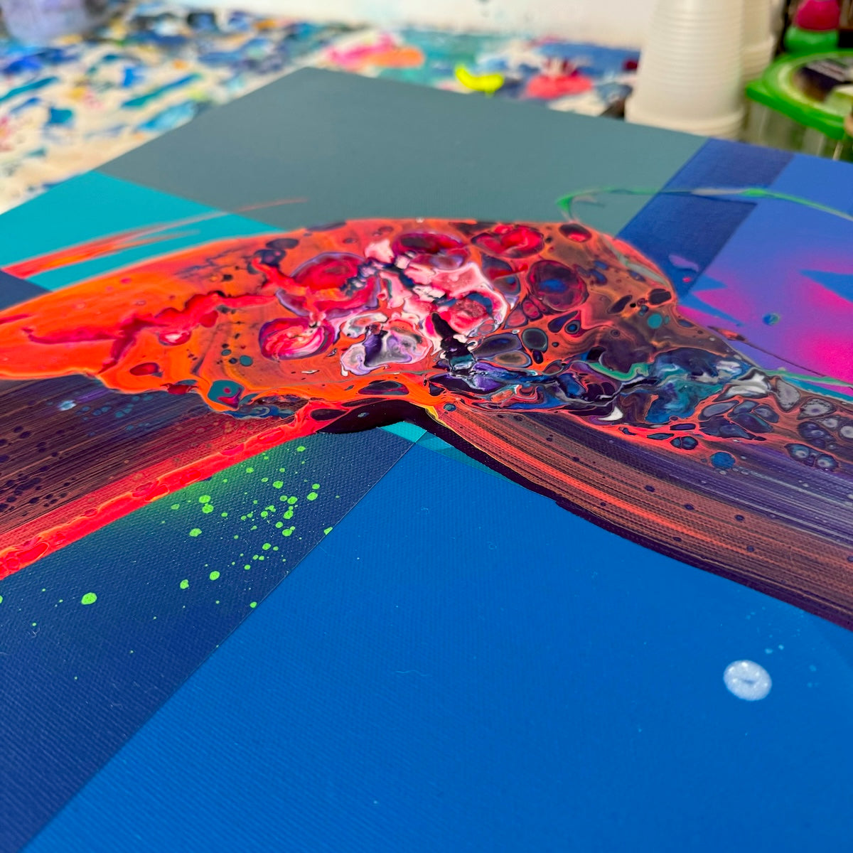 Michael Carini contemporary abstract painting and gallery art. Unique abstract artwork from Carini Arts in Southern California.