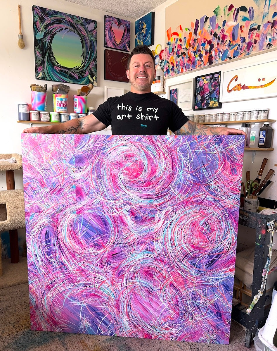 Michael Carini contemporary abstract art and acrylic painting. Wall art and decor in La Jolla.