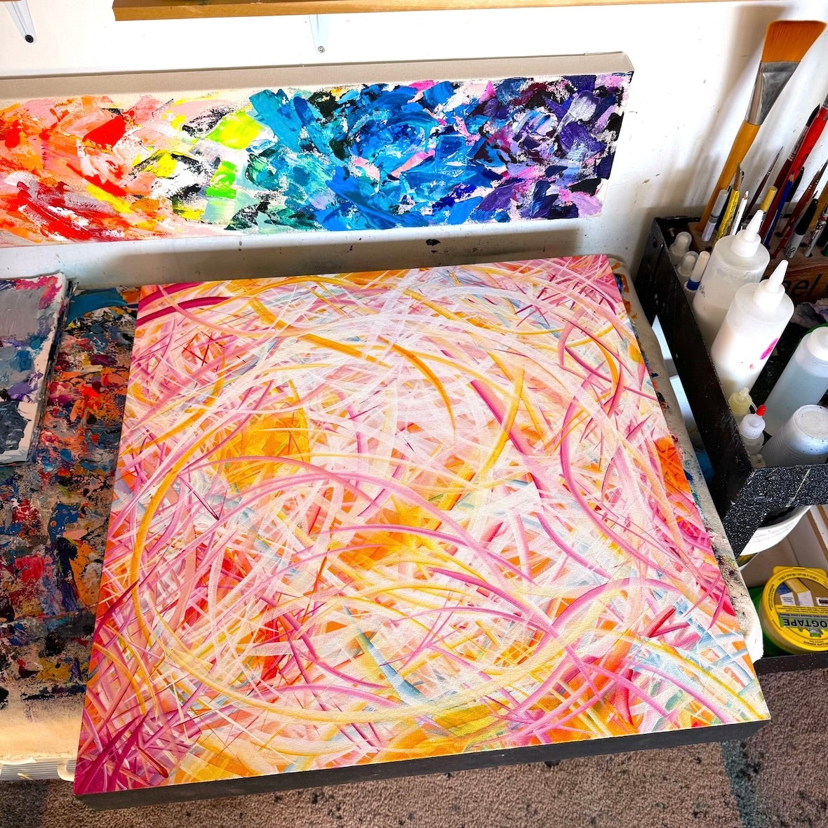 Michael Carini contemporary abstract art and acrylic painting in La Jolla