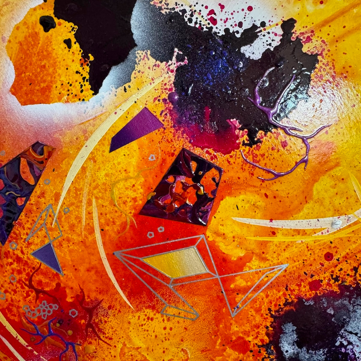 Michael Carini contemporary abstract art and acrylic painting in Palm Springs.