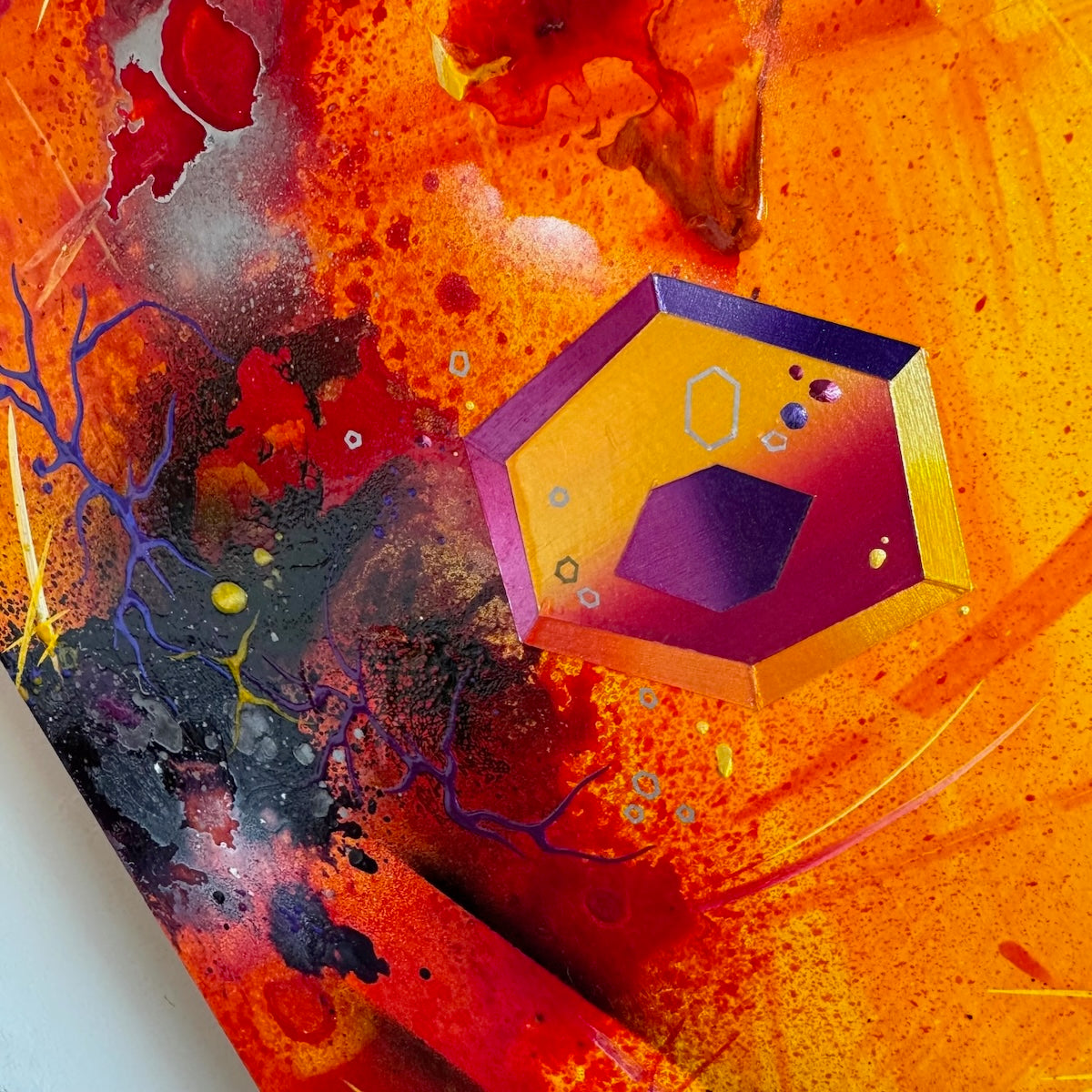 Michael Carini contemporary abstract art and acrylic painting in Laguna Beach.