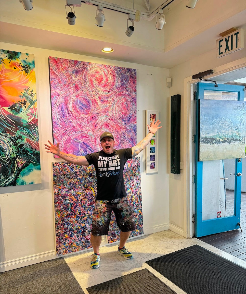 Michael Carini contemporary paintings at fine arts gallery in Laguna