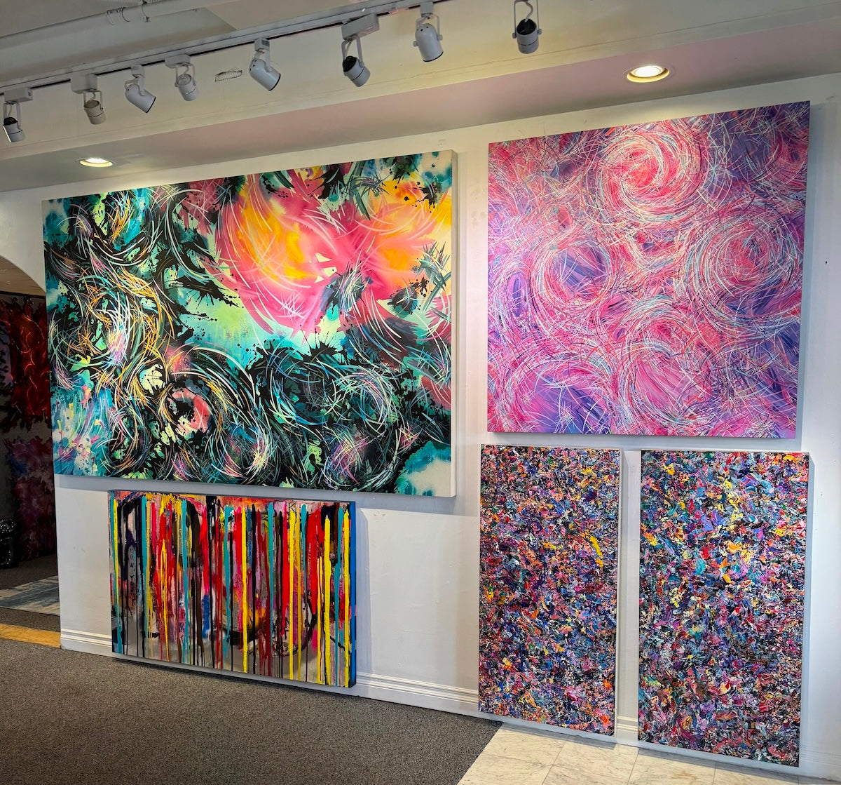 Michael Carini contemporary abstract paintings at contemporary fine arts gallery in Laguna
