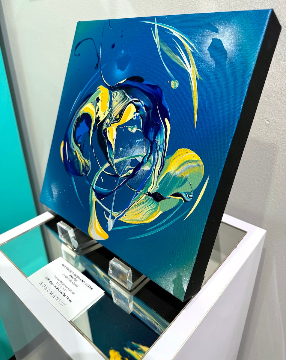 Michael Carini contemporary abstract paintings. Van Gogh inspired artwork art gallery show at Adelman Fine Art in San Diego, CA.