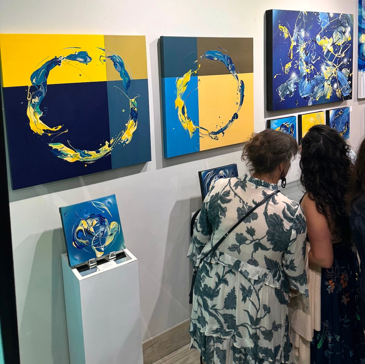 Michael Carini contemporary abstract paintings. Van Gogh inspired artwork art gallery show at Adelman Fine Art in San Diego, CA.