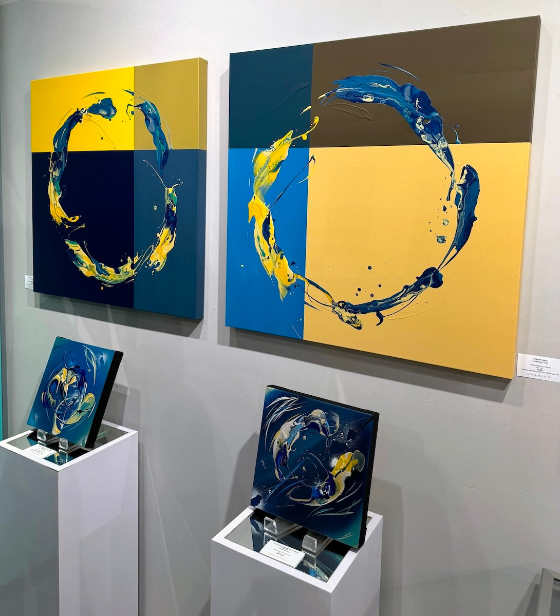 Michael Carini contemporary abstract paintings. Van Gogh inspired artwork art gallery show at Adelman Fine Art in San Diego, CA.