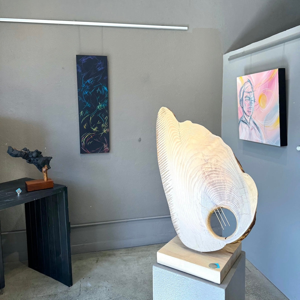 Michael Carini's beautiful and emotion filled abstract paintings on exhibit at local contemporary fine art gallery in San Diego, CA.